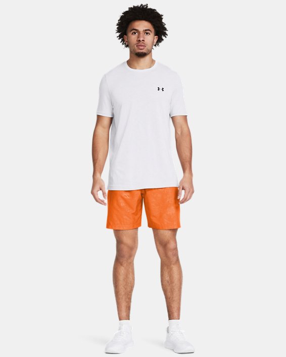 Herren UA Woven Emboss Shorts, Orange, pdpMainDesktop image number 2